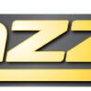 The image features the Jazzy Elite ES logo, showcasing bold, stylized yellow text outlined and shadowed in black, set against a white background.