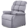The Golden Technologies®️ Cambridge PR 401 recliner features a plush, tufted backrest and armrests designed for comfort, with a smooth, modern design and sturdy construction.