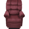 The Golden Technologies®️ Cloud PR 510 is a plush burgundy recliner featuring a high back, tufted cushions, wide armrests, and a black base.