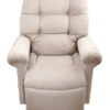 The Golden Technologies®️ Cloud with Twilight PR 515 is a beige recliner chair featuring plush armrests and a tufted backrest, shown on a white background.