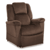 The Golden Technologies®️ Day Dreamer PR 632 is a plush brown recliner with a high backrest and cushioned armrests. It features a soft, padded seat for ultimate comfort against a light, neutral background.