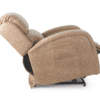 Side view of the Golden Technologies®️ EZ Sleeper with Twilight PR 761 in beige, fully reclined with a cushioned backrest, seat, and extended footrest against a white background.