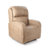 The Golden Technologies®️ EZ Sleeper with Twilight PR 761, a beige recliner chair featuring a cushioned backrest and armrests, is displayed against a white background. It looks comfortable and inviting, perfect for relaxation.