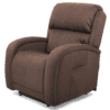 The Golden Technologies®️ EZ Sleeper with Twilight PR 761 is a brown reclining chair with plush cushioning and a side pocket, set against a plain white backdrop to highlight its inviting comfort and design.