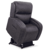 The Golden Technologies®️ EZ Sleeper with Twilight PR 761 is a brown recliner boasting padded armrests, a high back, side pocket, and lift functionality on its base. It features a smooth, cushioned surface for comfort.