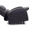 The Golden Technologies®️ EZ Sleeper with Twilight PR 761 is a dark brown recliner showing its comfortable, padded structure. Its soft fabric and side pocket add convenience, while the partially visible reclining mechanism enhances its functional design.