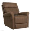 The Pride VivaLift!® Urbana 2 Collection Model PLR-965 is a brown reclining armchair with plush cushions, armrests, and a subtle seam design. It features soft fabric and offers a modern, inviting look perfect for relaxation.