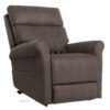 The Pride VivaLift!® Urbana 2 Collection Model PLR-965 is a brown, modern recliner with a plush cushioned back, armrests, and visible leg rest. It has a sleek design and a small control panel on the armrest, shown at a slight angle.